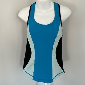 Lululemon Cardio Kick Tank Blue/Black Racerback